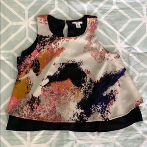 Abstract Print Flare Top